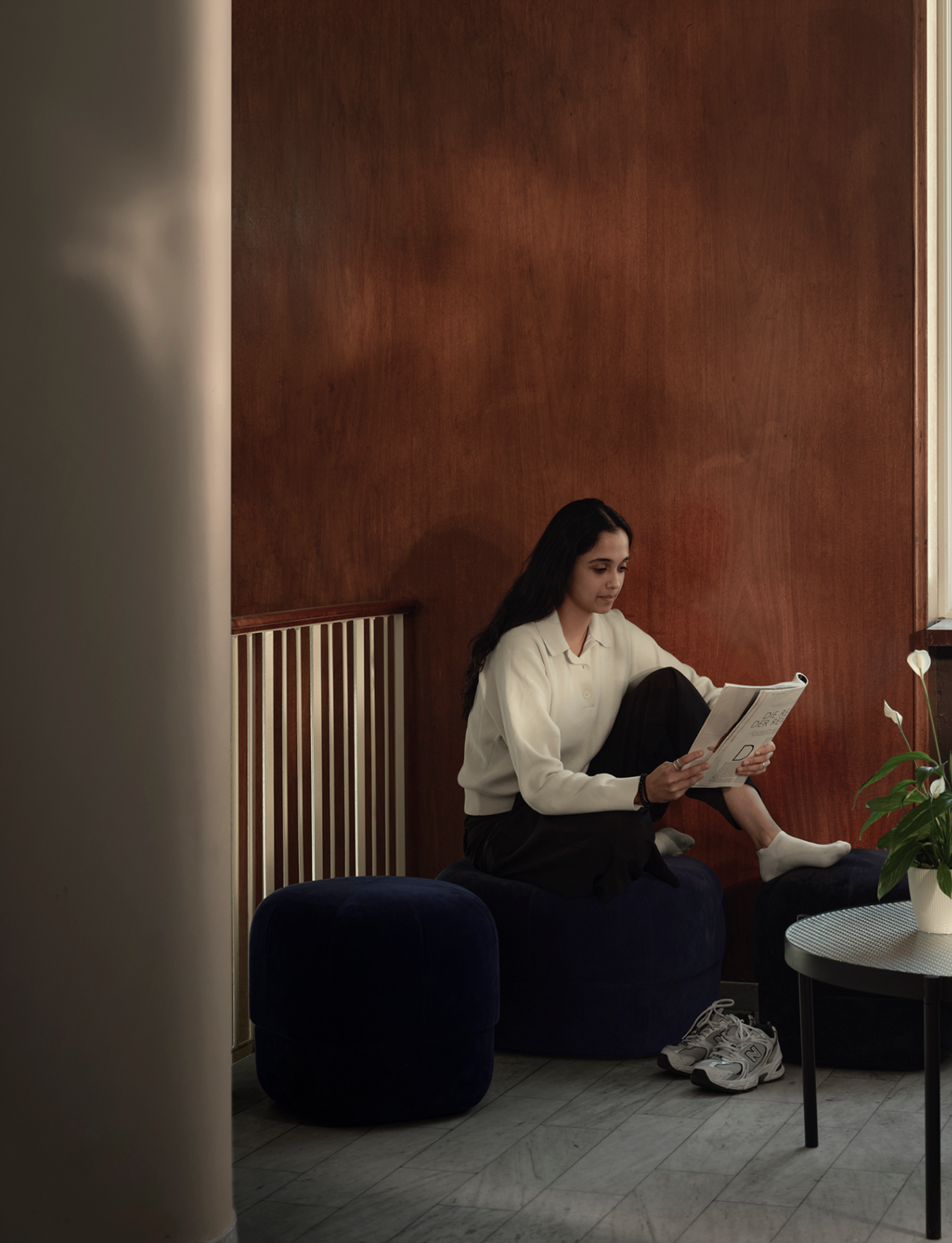 A quiet moment of reading at home